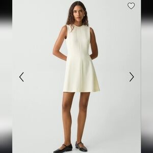 Theory A-Line Mini Dress in Admiral Crepe Sz 4 NWT Scandi Girl Minimalist